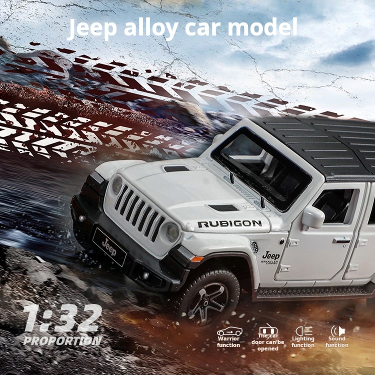 Kids Toys Jeep - 1/32 Jeep Wrangler Rubicon Model Samochodu