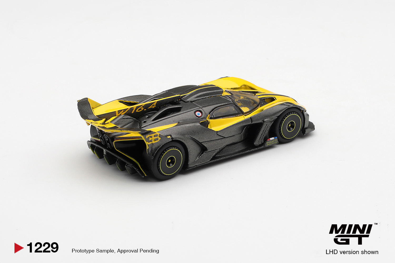 Kids Toys Boys - MINIGT 1/64 Bugatti Bolide Żółty MGT01229-CH