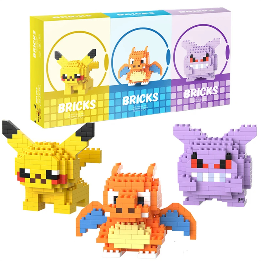 Kids Toys Kit - Klocki Mikro Pokemon Pikachu Dragonite Gengar