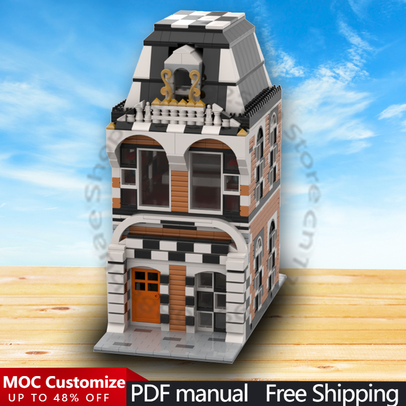 Kids Toys House - 1802 Elementy Klocków Modułowy Dom Szachowy
