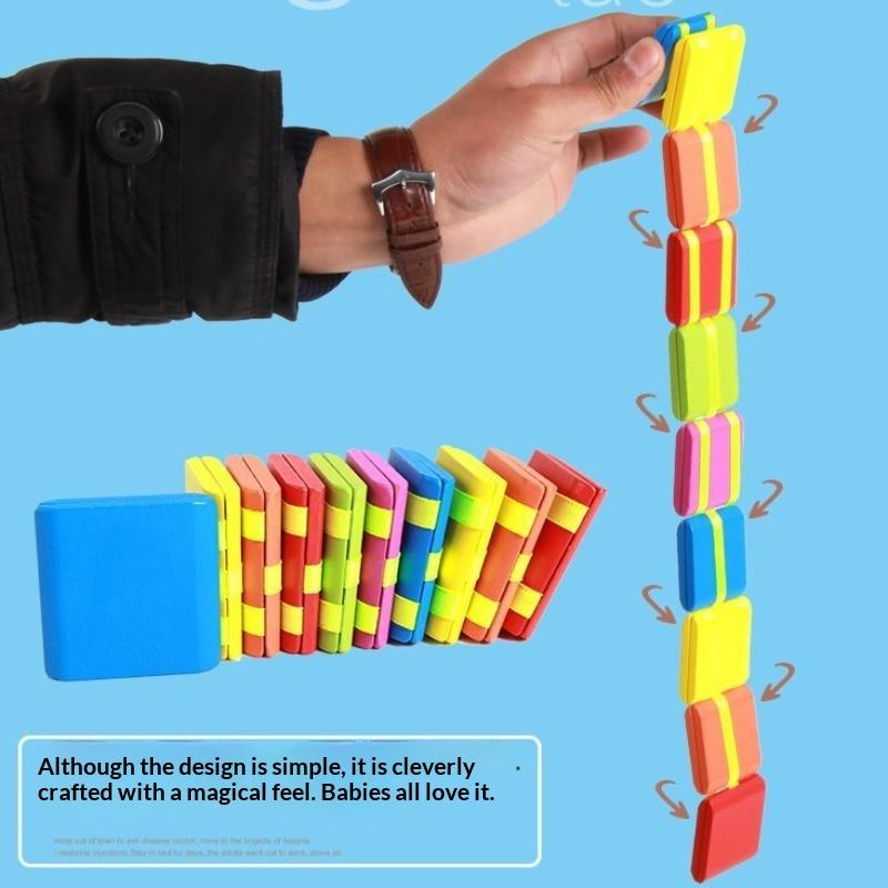 Kids Toys Entertainer - Drewniane kolorowe klocki edukacyjne do układania,