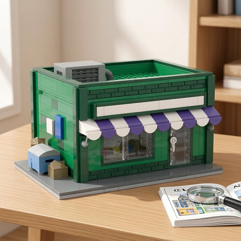 Kids Toys Stores - Klocki Konstrukcyjne MOC Modularny Mini Sklep