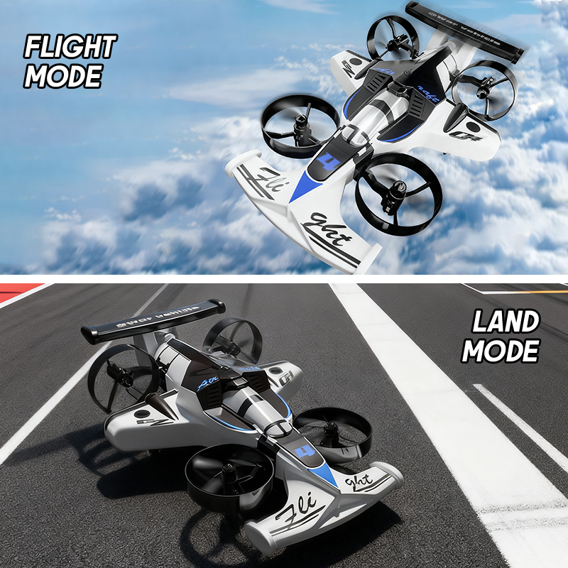 Kids Toys Drone - Mini Dron 2w1 Samolot-Lekarca Powietrzno-Terenowy 2.4G