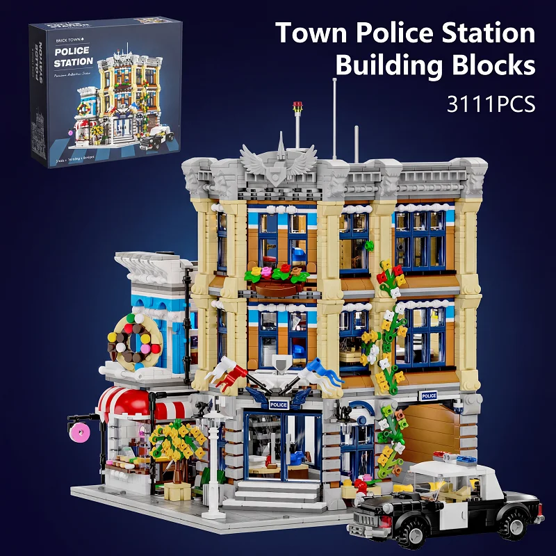 Kids Toys Stores - Klocki Modułowe Komisariat Policji z 6