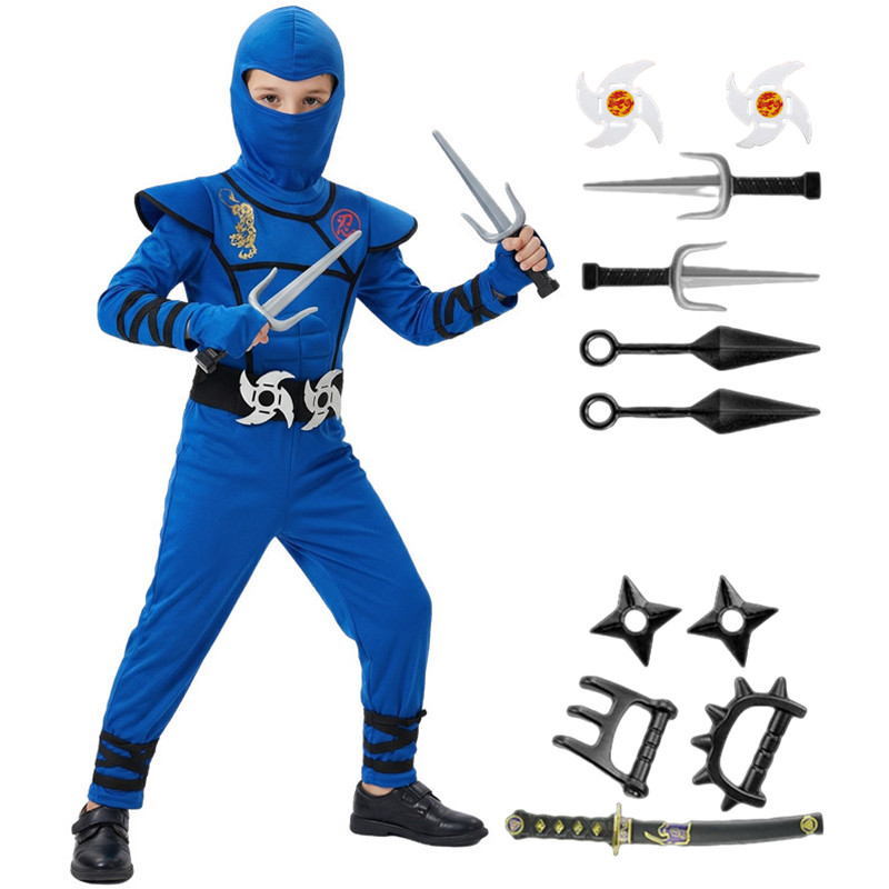 Czarno-niebieski strój ninja d – Kids Toys Set recenzja i cena
