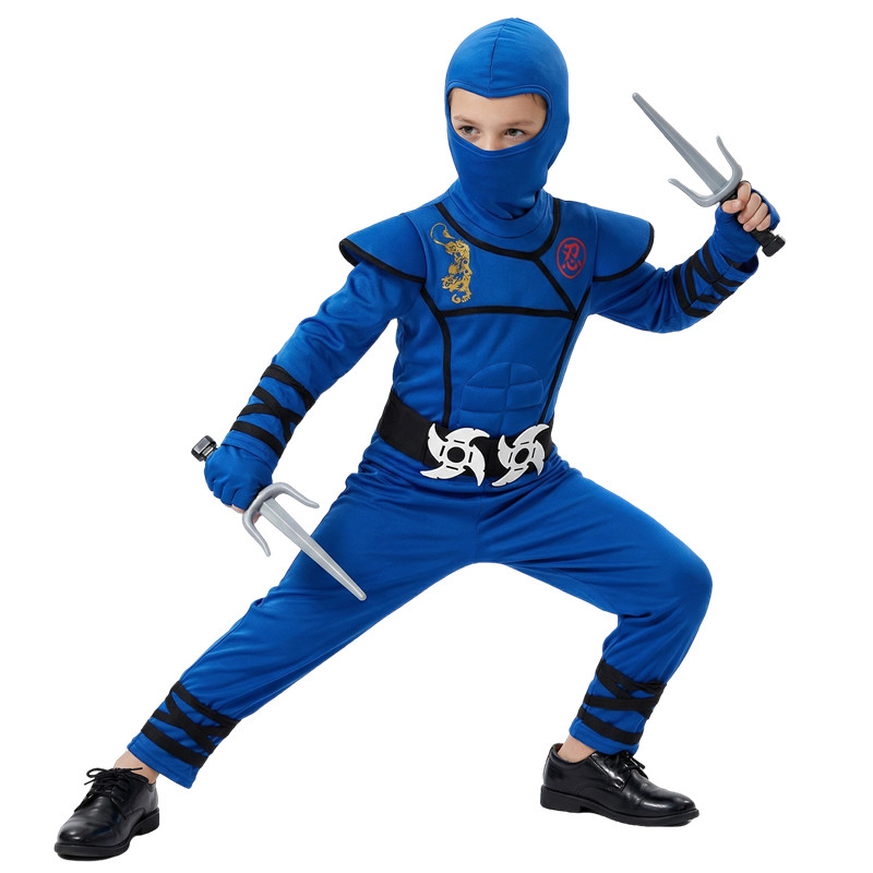 Czarno-niebieski strój ninja d – Kids Toys Set recenzja i cena