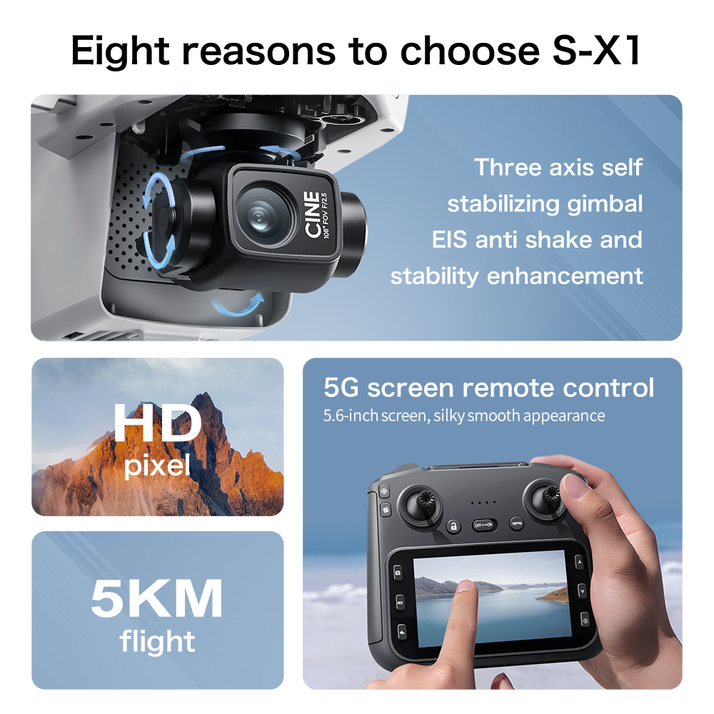Oryginalny dron S-X1 8K HD Pro – Kids Toys Drone recenzja i cena
