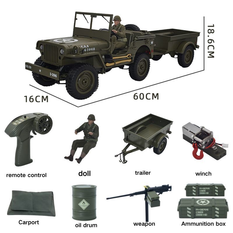 Samochód RC JJRC C8815 1941 JE – Kids Toys Jeep recenzja i cena