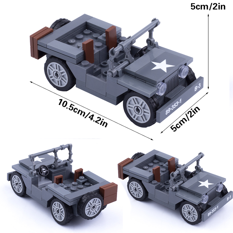 MOC WW2 wojskowe US figurki Wi – Kids Toys Jeep recenzja i cena
