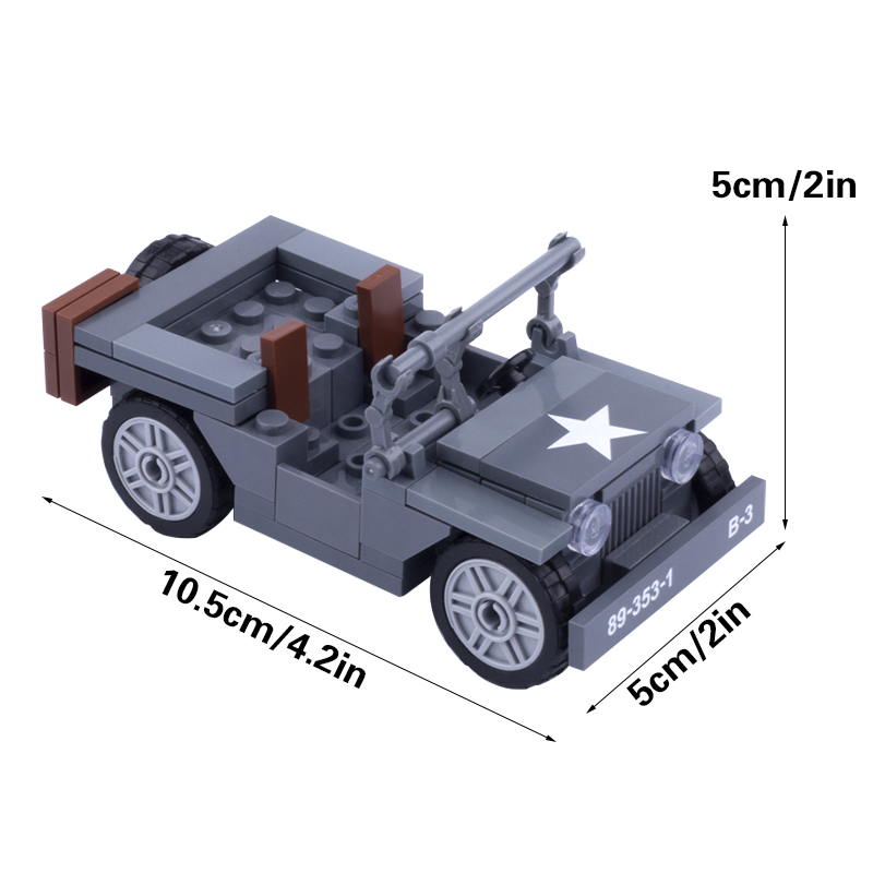 MOC WW2 wojskowe US figurki Wi – Kids Toys Jeep recenzja i cena