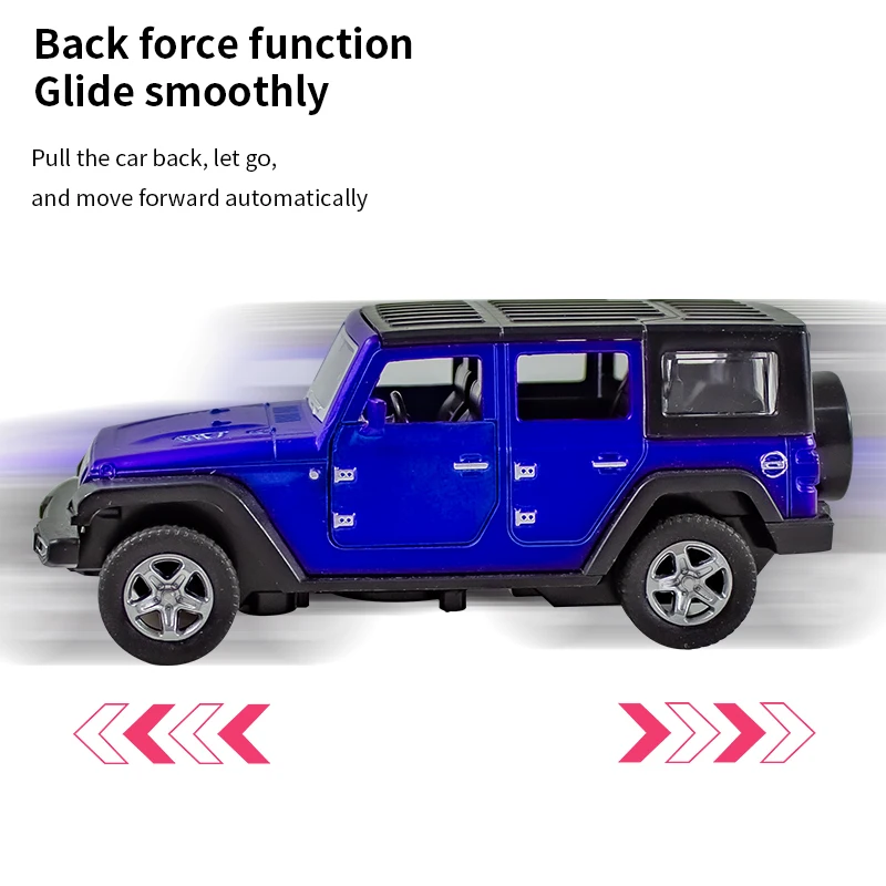1:36 aluminiowy JEEPS Wrangler – Kids Toys Jeep recenzja i cena
